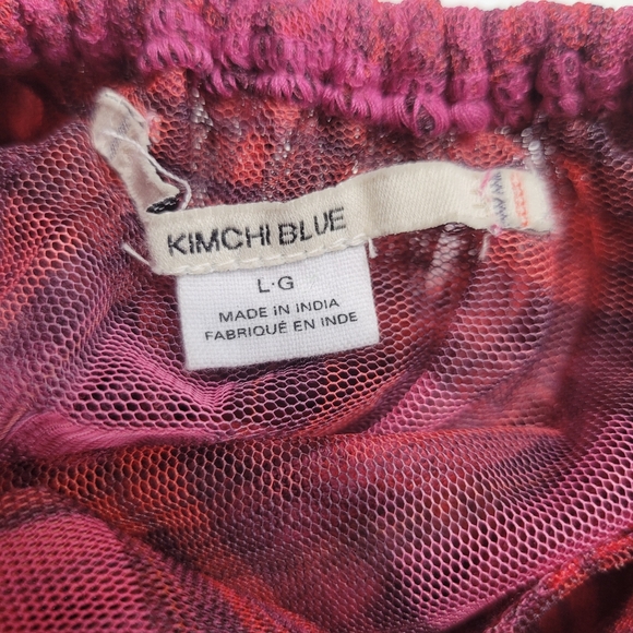 Kimchi Blue Backless Plaid Dress in Red, Pink and Burgundy  Size L - Picture 8 of 9